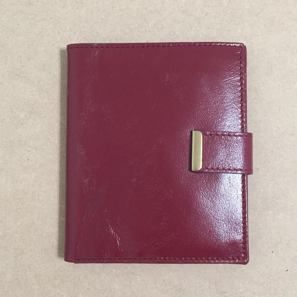 Vintage Rolex Bi Fold Wallet BurgundyRed